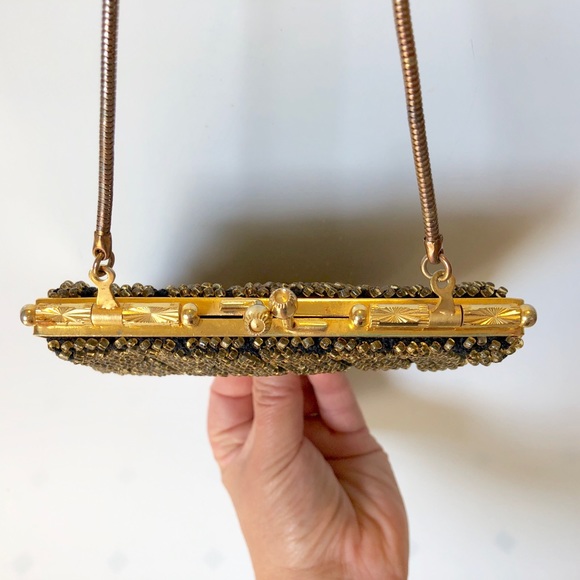 Vintage Beaded Wristlet / Mini Frame Handbag - Picture 6 of 6